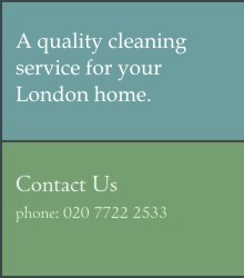 A quality cleaning service for your London home. Please contact us by email or telephone on 020 7722 2533